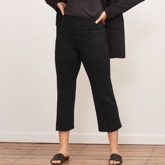 Brass Clothing Pants & Jumpsuits Cropped Pintuck Ponte Pant Brass